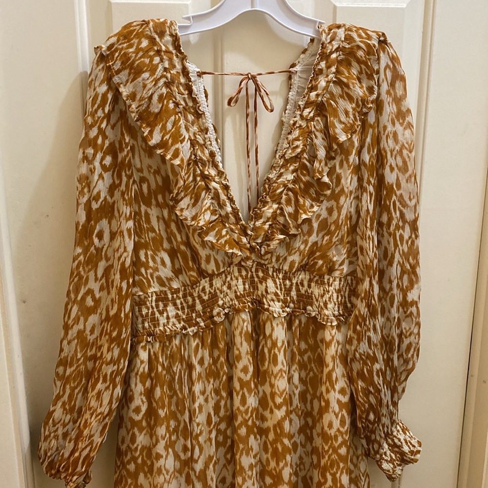 Anthropologie Odessa V-Neck Ruffle Dress - Picture 3 of 13